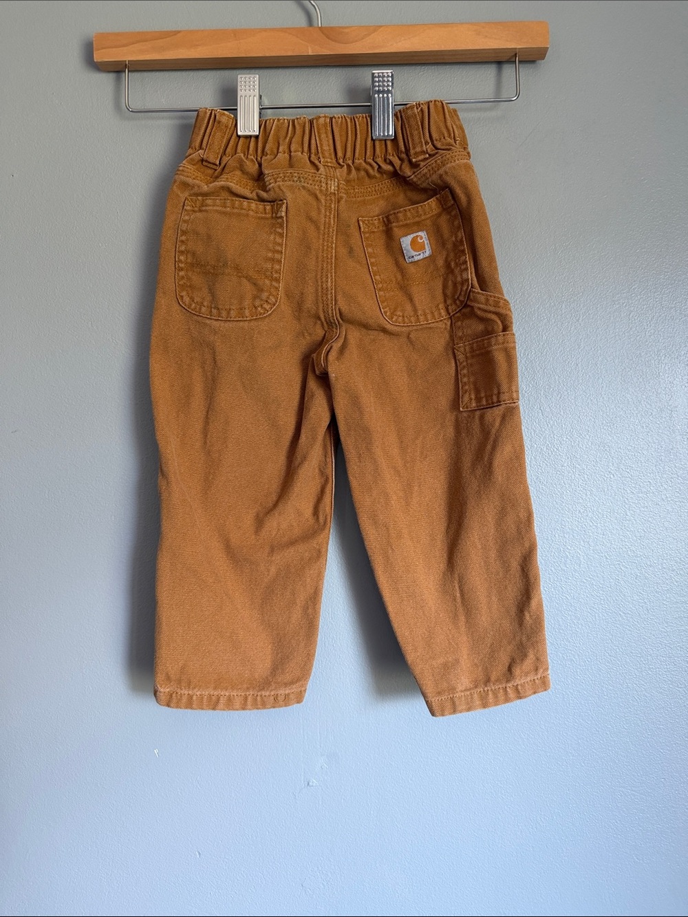 Carhartt Kids Canvas Dungaree Utility Brown Canvas Pants 18 Months